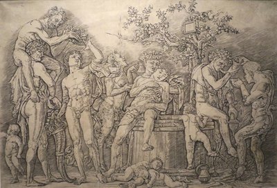 Baccanale con torchio da vino da Andrea Mantegna